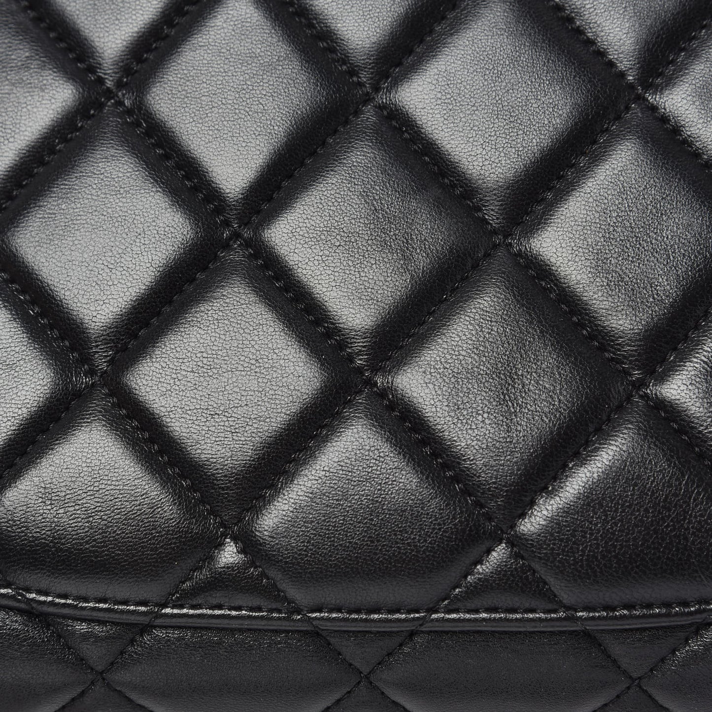 Lambskin Quilted Large Trendy CC Dual Handle Flap Bag Black