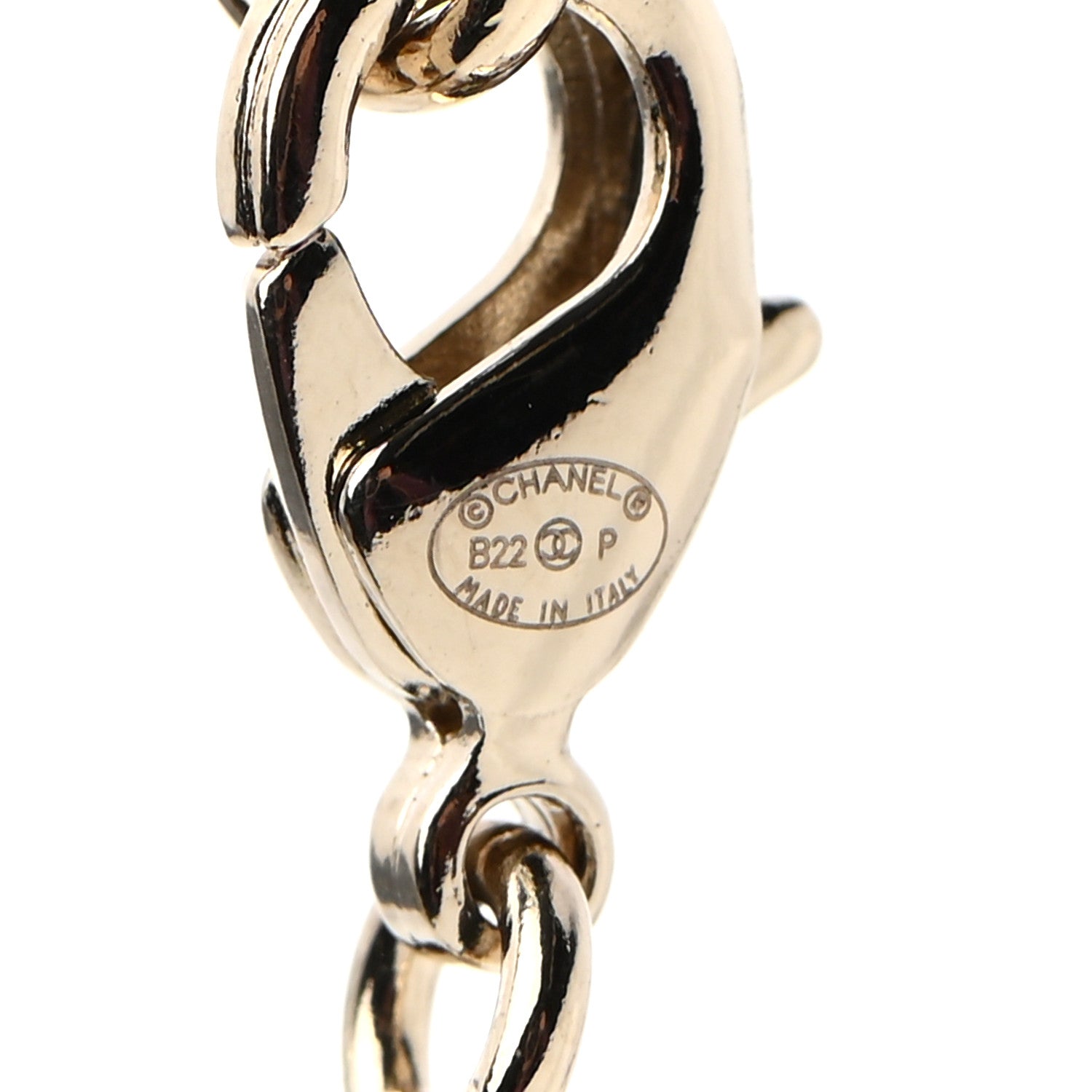 Chanel CC Heart Chain Pendant Necklace Gold 5 of 5
