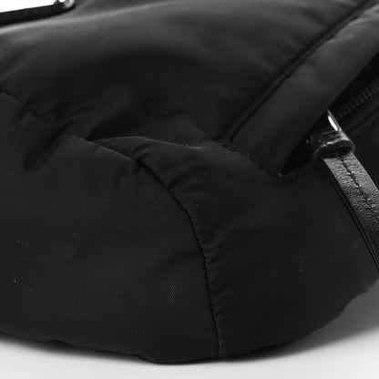 Prada Re-Nylon Vitello Metal Triangle Logo Sling Backpack Black 7 of 8
