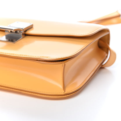 Celine Spazzolato Calfskin Medium Classic Box Flap Bag Daffodil 9 of 9