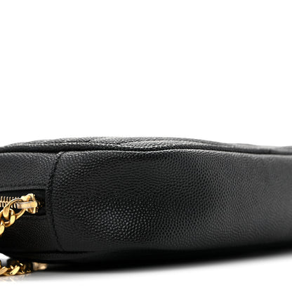 Saint Laurent Grain De Poudre Matelasse Monogram Mini Lou Camera Bag Black 9 of 13