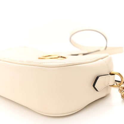 Gucci Calfskin Matelasse Small GG Marmont Chain Shoulder Bag White 10 of 10