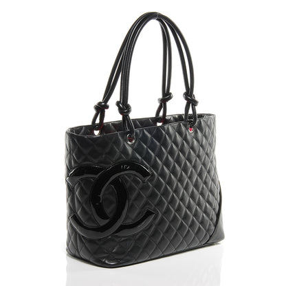 Chanel Calfskin Quilted Large Cambon Tote Black 3 of 8