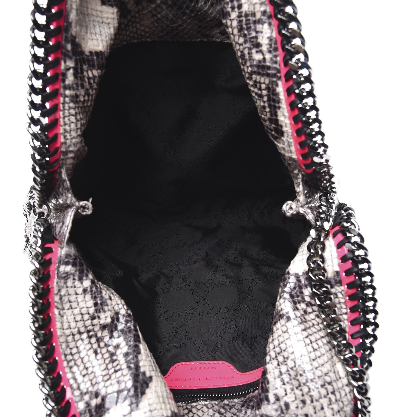 Eco Python Falabella Fold Over Tote Chalk Pink