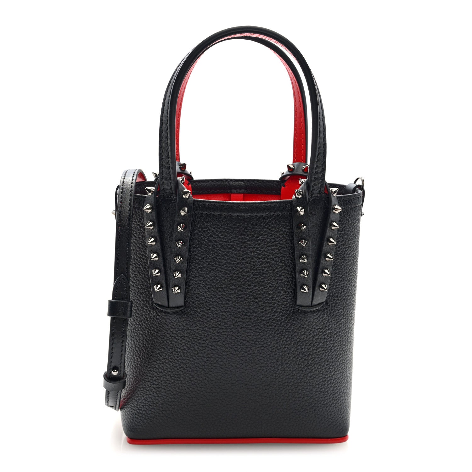 Christian Louboutin Calfskin Spikes Mini North South Cabata Tote Black 1 of 9