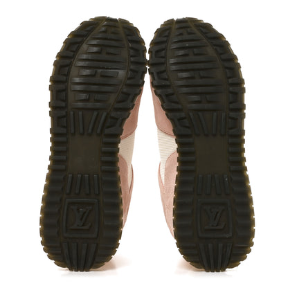 Louis Vuitton Suede Calfskin Run Away Sneakers 38 Pink 6 of 9