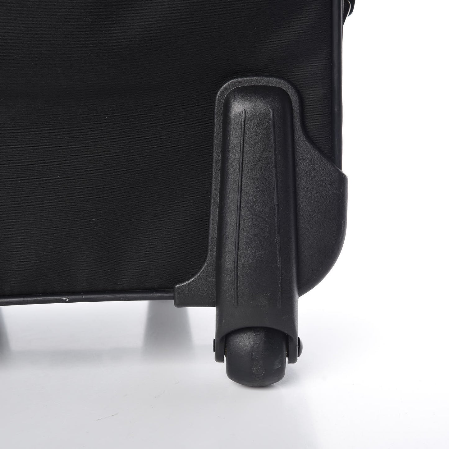 Tessuto Nylon Saffiano Trolley Luggage Black
