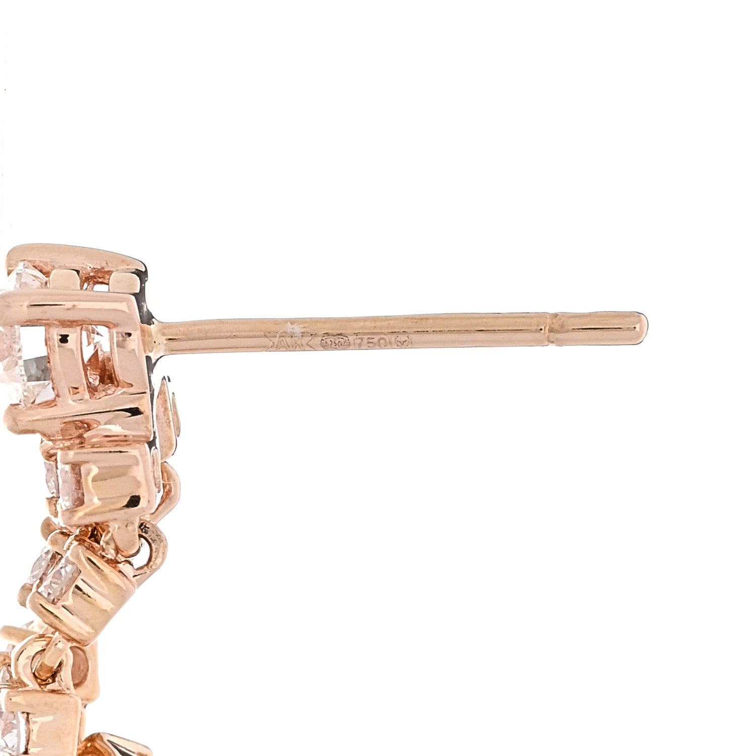 Anita Ko 18K Rose Gold Diamond Bianca Earring 4 of 4