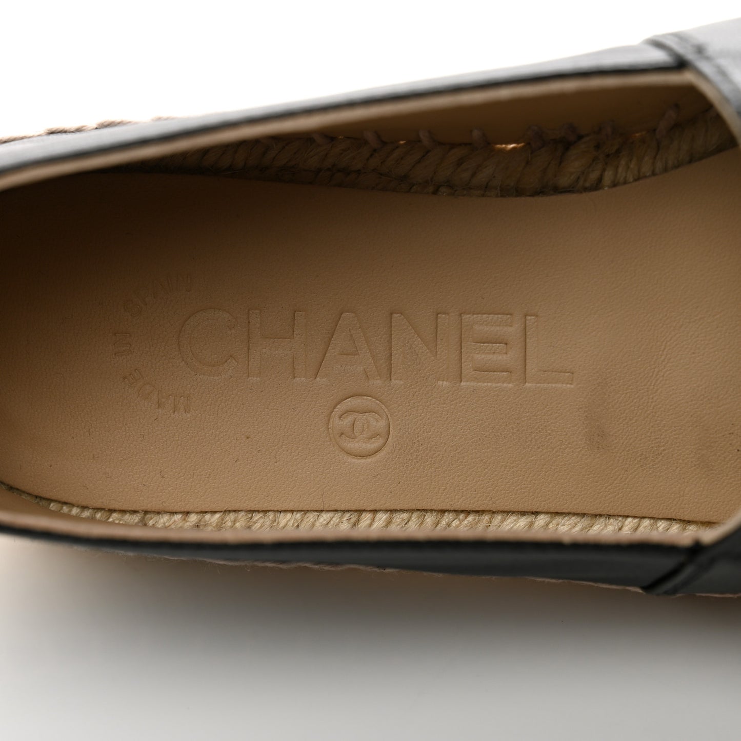 Lambskin CC Espadrilles 37 Black