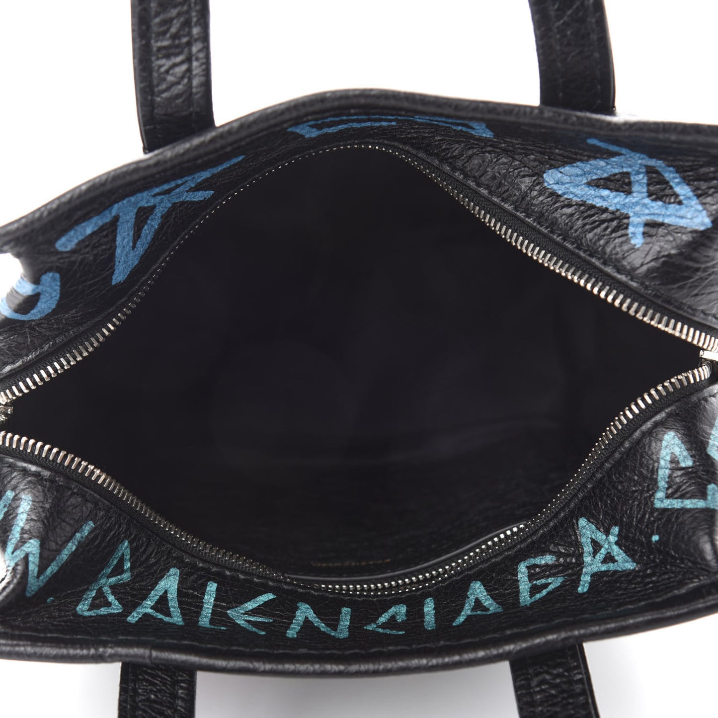 Agneau Arena Graffiti All Over XS Bazar Shopper Tote Black Multicolor