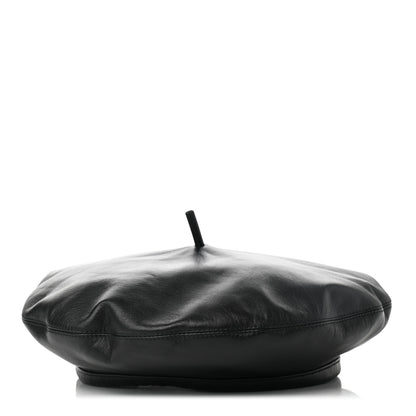 Christian Dior Lambskin D-Dream Beret 58 Black 1 of 8