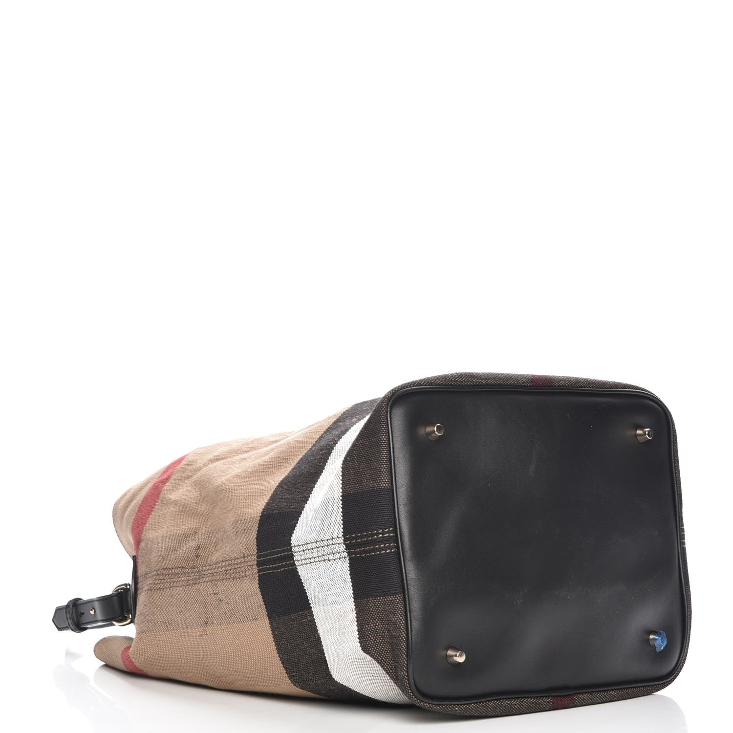 Burberry Canvas Mega Check Medium Ashby Hobo Black 5 of 9