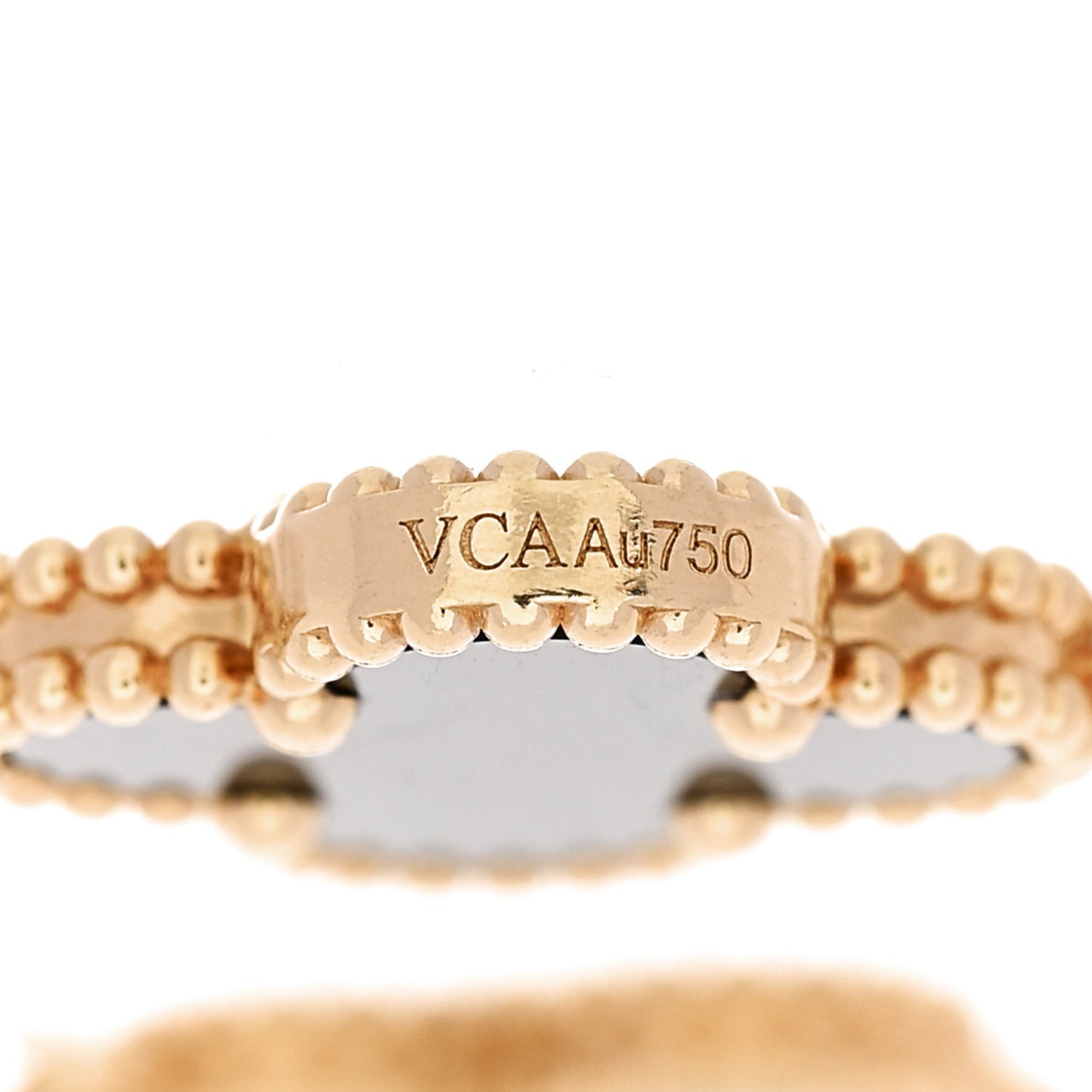 18K Yellow Gold Black Onyx 5 Motifs Vintage Alhambra Bracelet