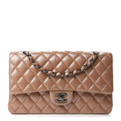 Chanel Pearly Caviar Quilted Medium Double Flap Pink 1 of 12