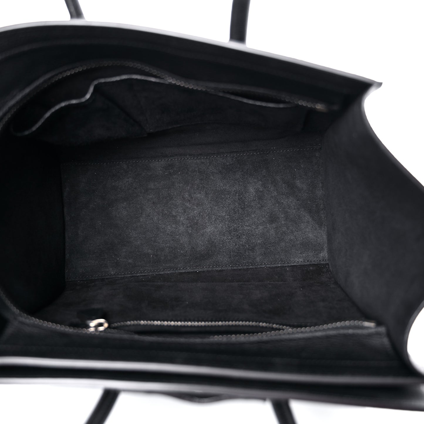 Drummed Calfskin Micro Luggage Black