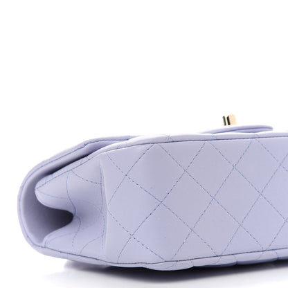 Chanel Lambskin Quilted Mini Top Handle Rectangular Flap Light Purple 8 of 9