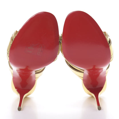 Christian Louboutin Lame Specchio Balistra 100 Slide Sandals 36 Gold 5 of 10