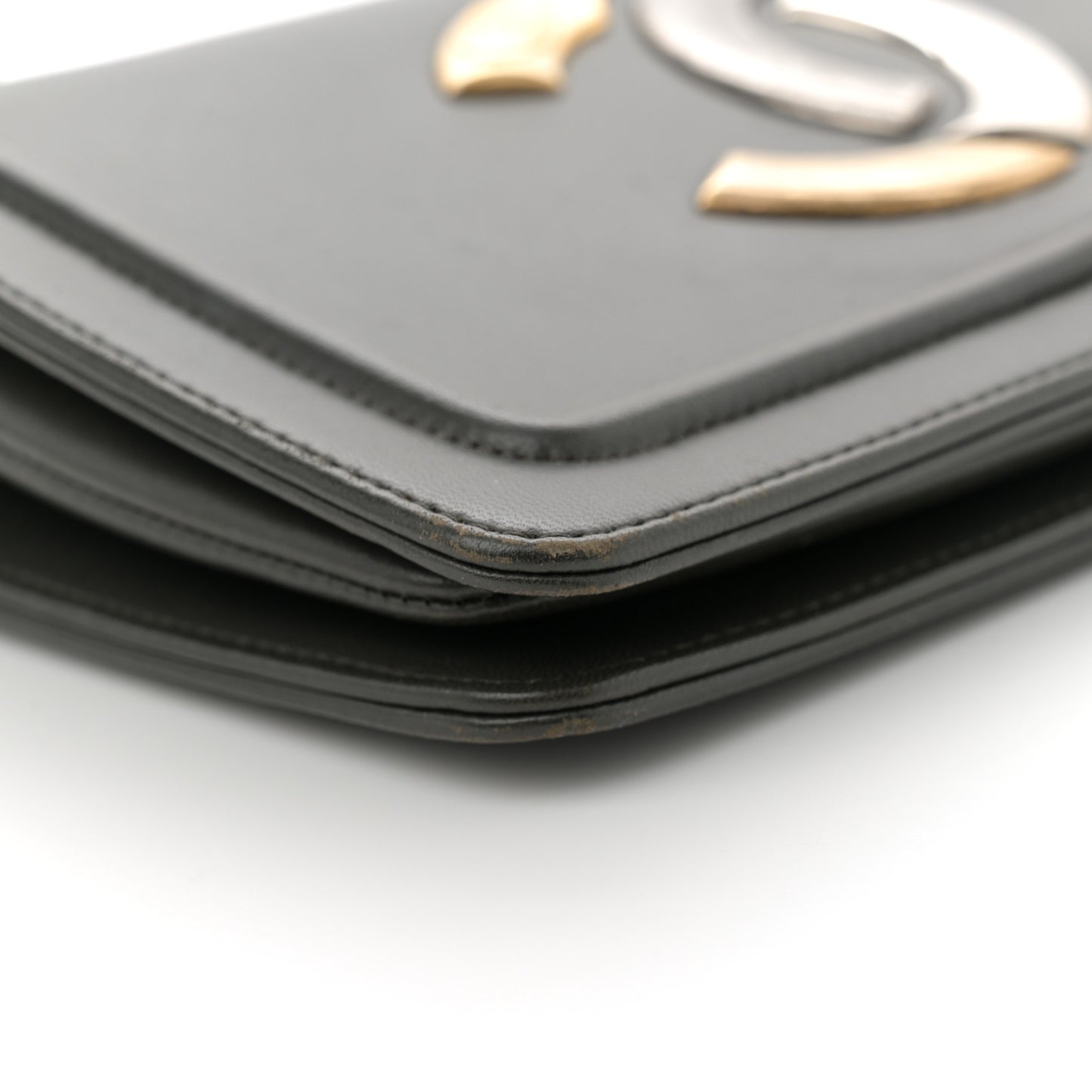 Lambskin CC Antico Flap Dark Khaki