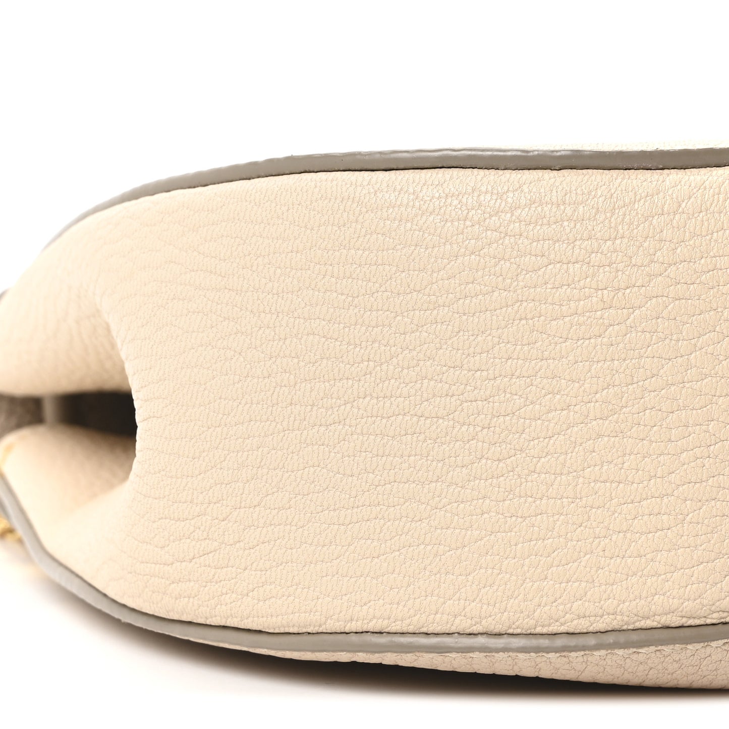 Grained Lambskin Drew Shoulder Bag Abstract White