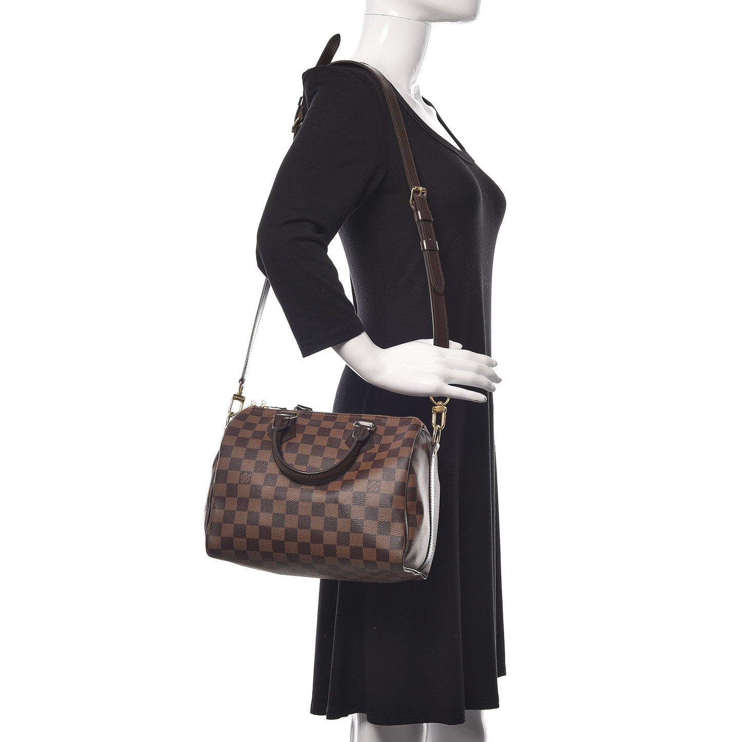 Damier Ebene Speedy Bandouliere 25