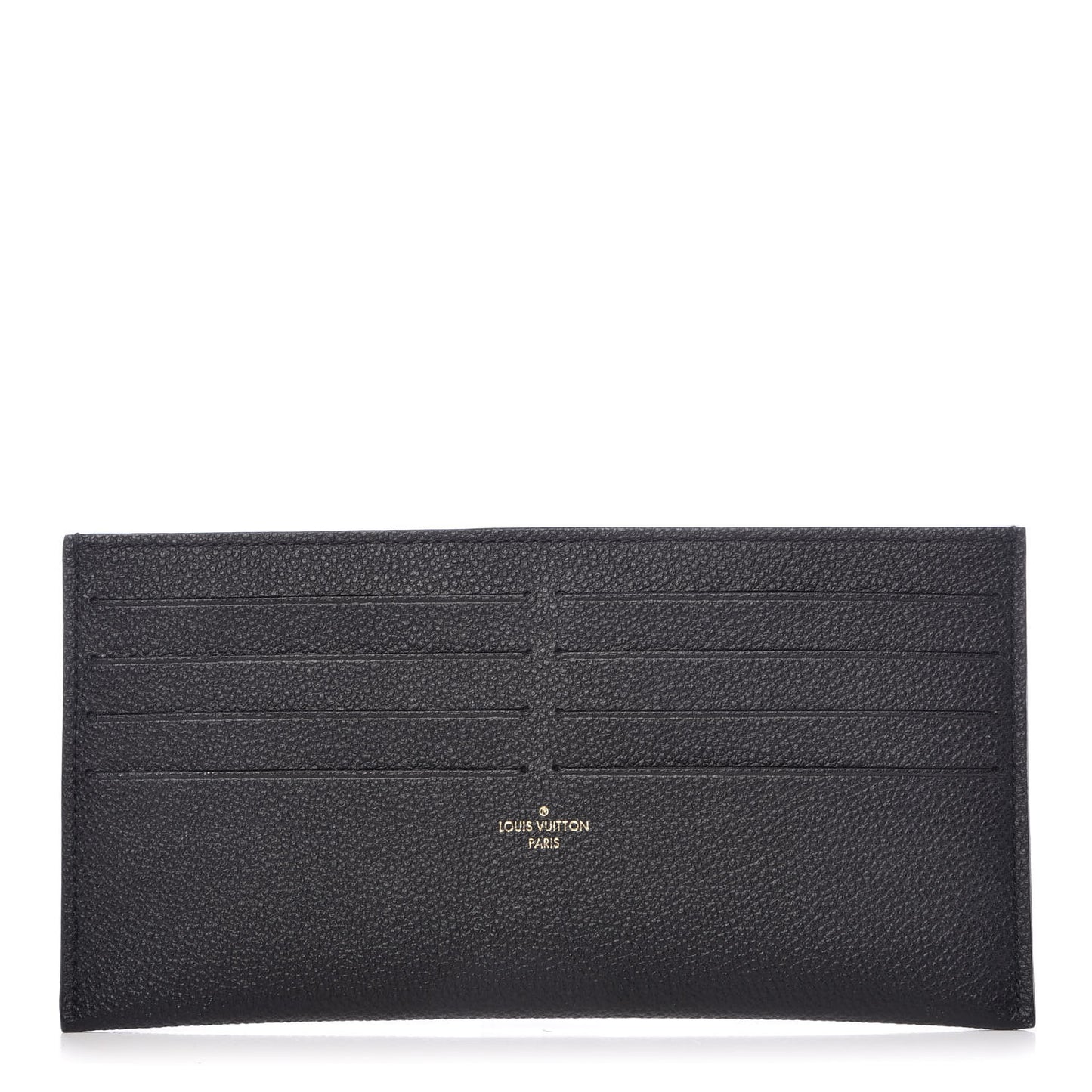 Calfskin Felicie Chain Wallet Card Holder Insert Black