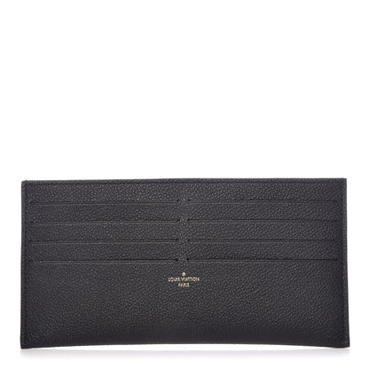 Louis Vuitton Calfskin Felicie Chain Wallet Card Holder Insert Black 1 of 9