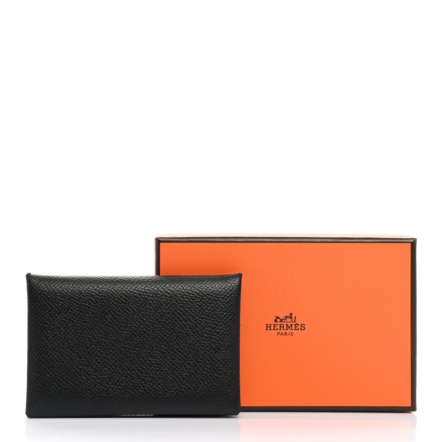 Hermes Epsom Calvi Verso Card Case Black 10 of 10