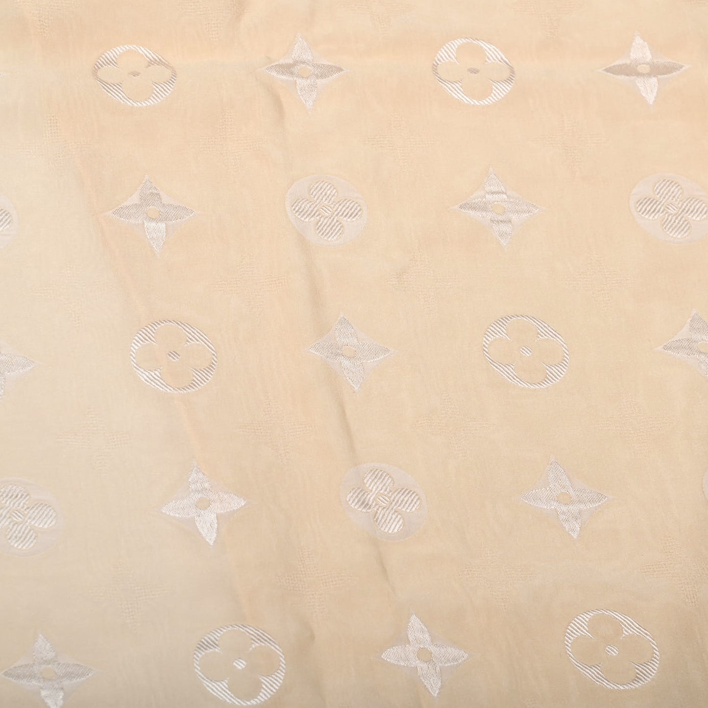Silk Acetate Monogram Scarf Beige