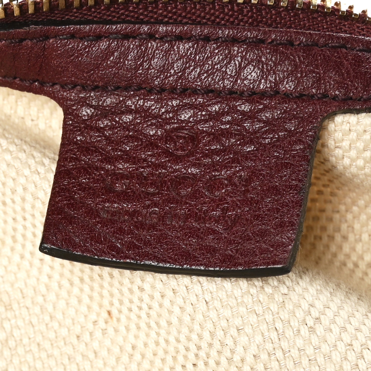 Gucci Pebbled Calfskin Large Soho Shoulder Bag Bordeaux 7 of 11