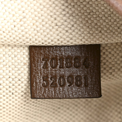 Gucci GG Supreme Monogram Azalea Calfskin Retro Interlocking G Hanger Garment Bag Beige Ebony Brown Sugar 6 of 9
