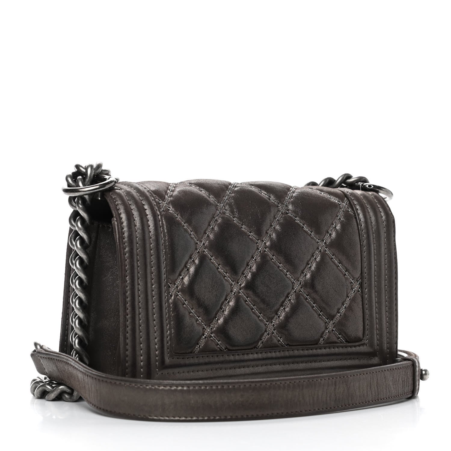 Chanel Calfskin Double Stitch Small Boy Flap 2 of 5