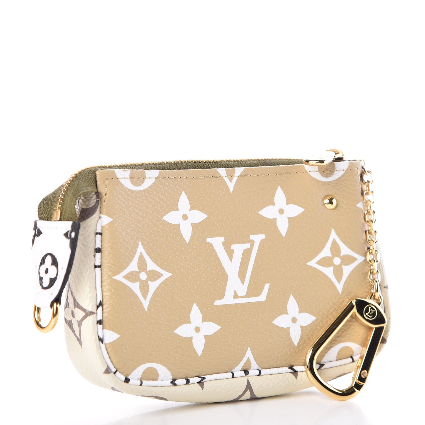 Monogram Giant Micro Pochette Accessories Kaki White
