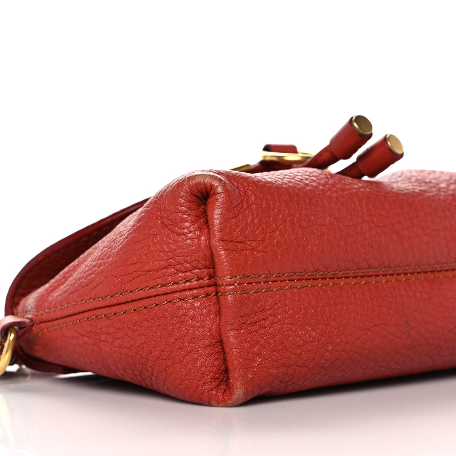 Chloe Calfskin Marcie Pochette Crossbody Bag Terracotta 9 of 10
