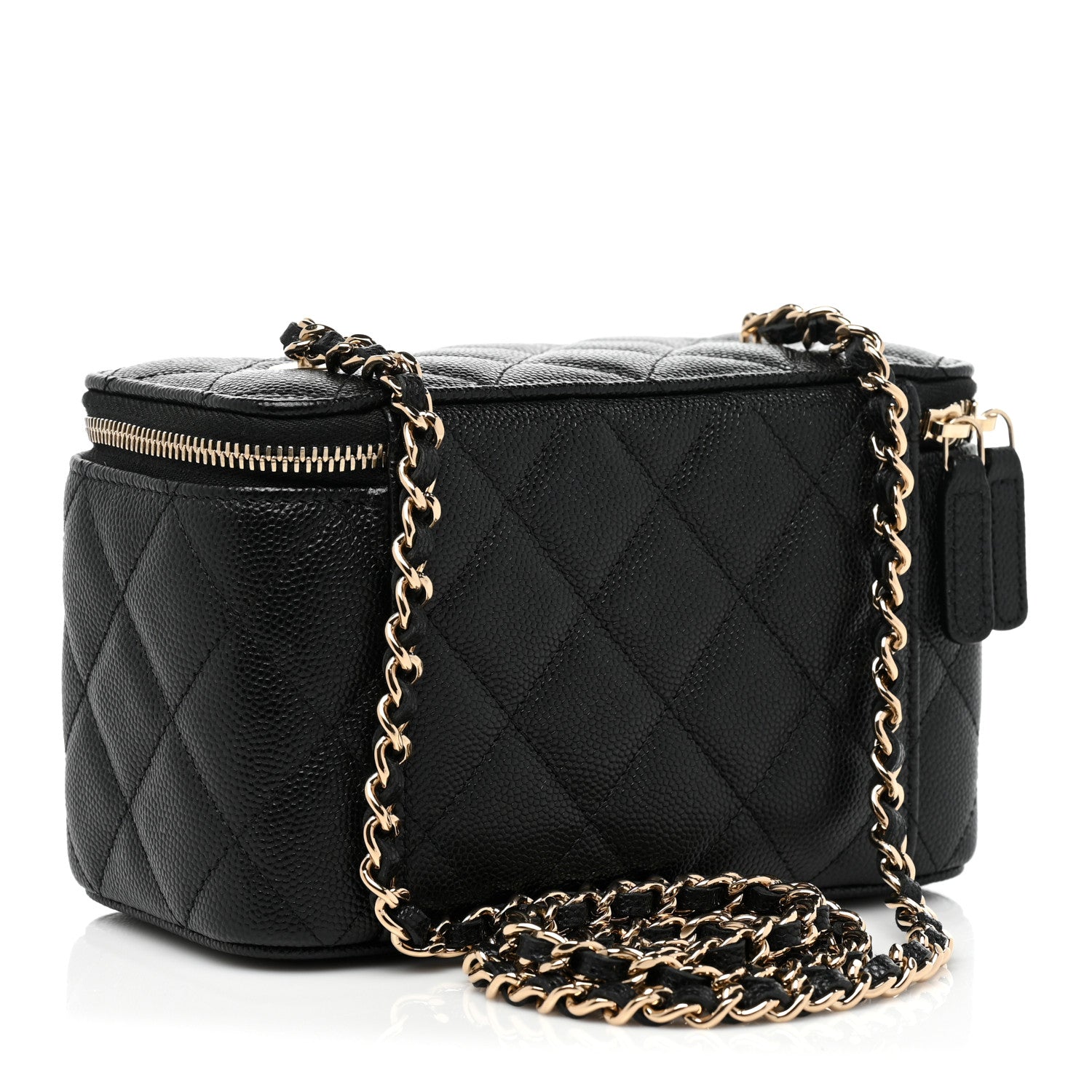 Chanel Caviar Quilted Small Vanity Case With Chain Black 3 of 10