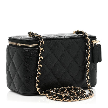 Chanel Caviar Quilted Small Vanity Case With Chain Black 3 of 10
