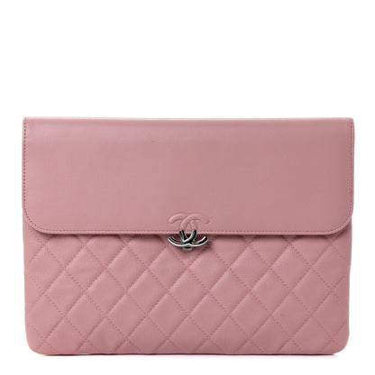 Chanel Lambskin Quilted CC Box Pouch Light Pink 1 of 4