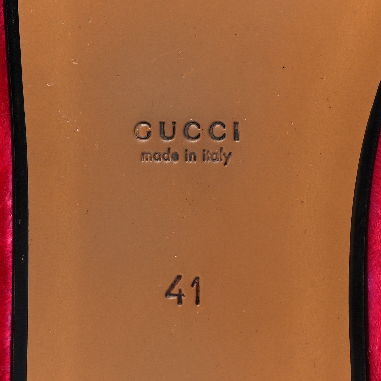 Gucci Merino Wool Womens Princetown Slippers 41 Raspberry Lipstick Natural 7 of 9