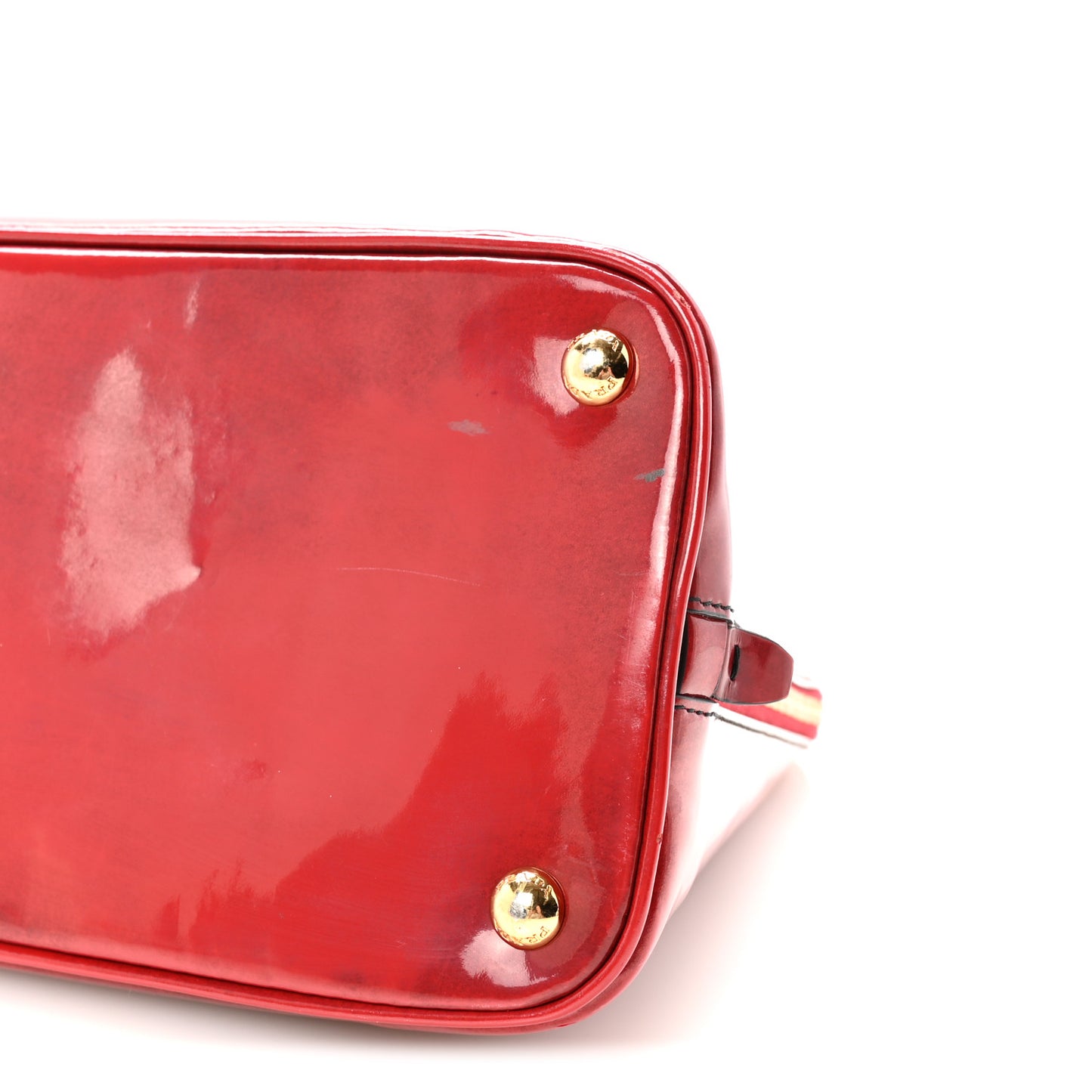 Spazzolato Medium Promenade Tote Scarlatto Fume
