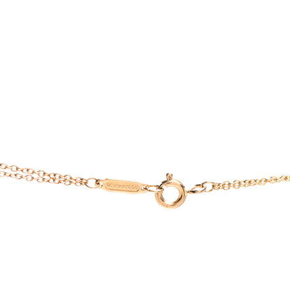 Tiffany 18K Yellow Gold Infinity Double Chain Pendant Necklace 4 of 6