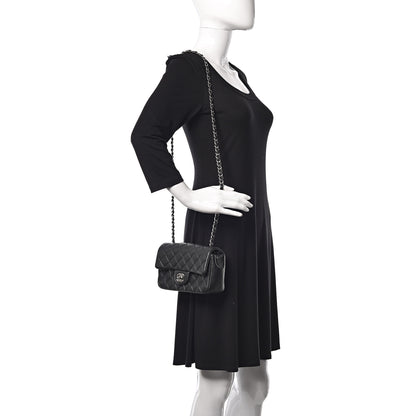 Chanel Metallic Caviar Quilted Mini Rectangular Flap Black 2 of 11