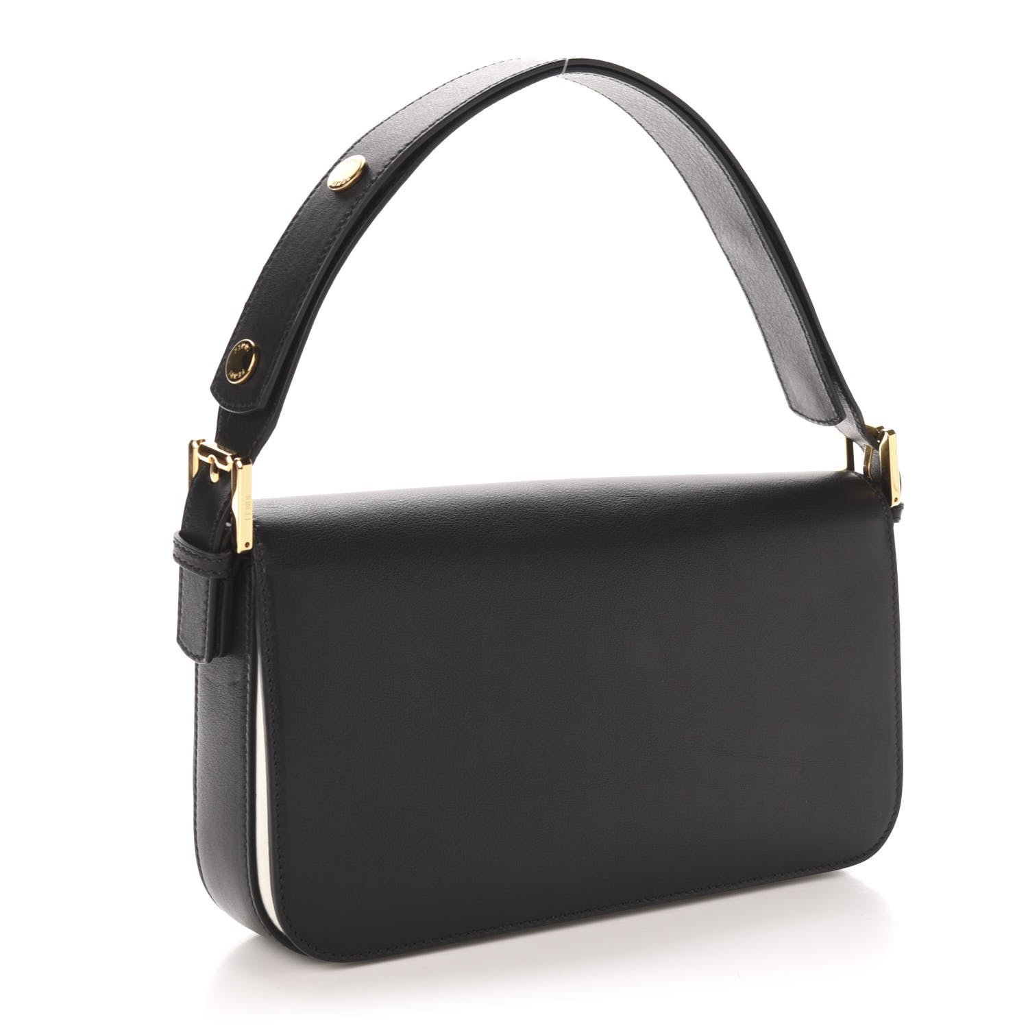Fendi Vitello Dolce Bi-Color 3Baguette Shoulder Bag Black White 3 of 10