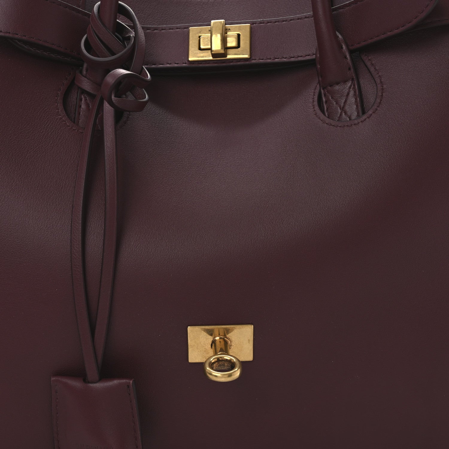 Balenciaga Smooth Calfskin Medium Bel Air Carry All Bag Dark Burgundy 6 of 9
