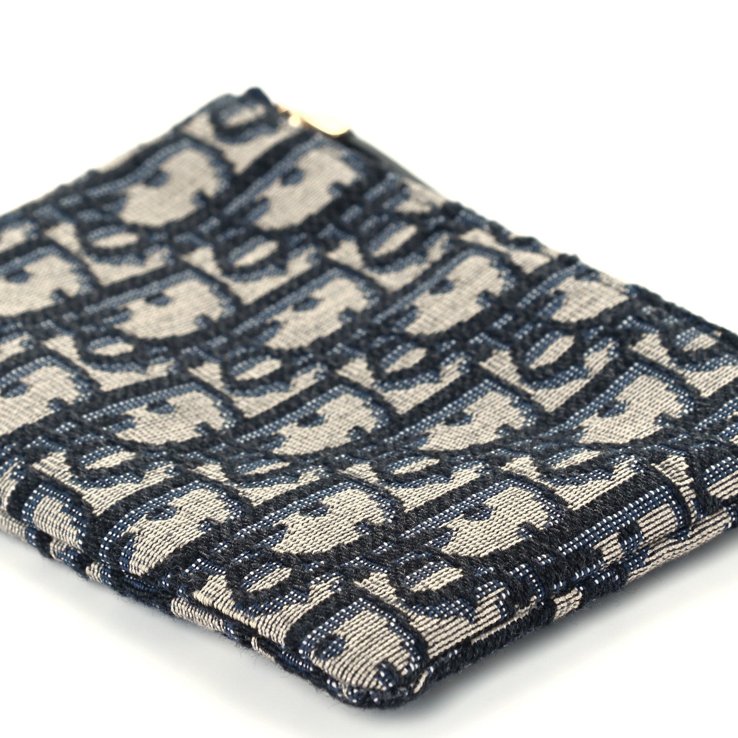 Christian Dior Oblique Zipped Card Holder Blue 9 of 9