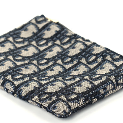 Christian Dior Oblique Zipped Card Holder Blue 9 of 9