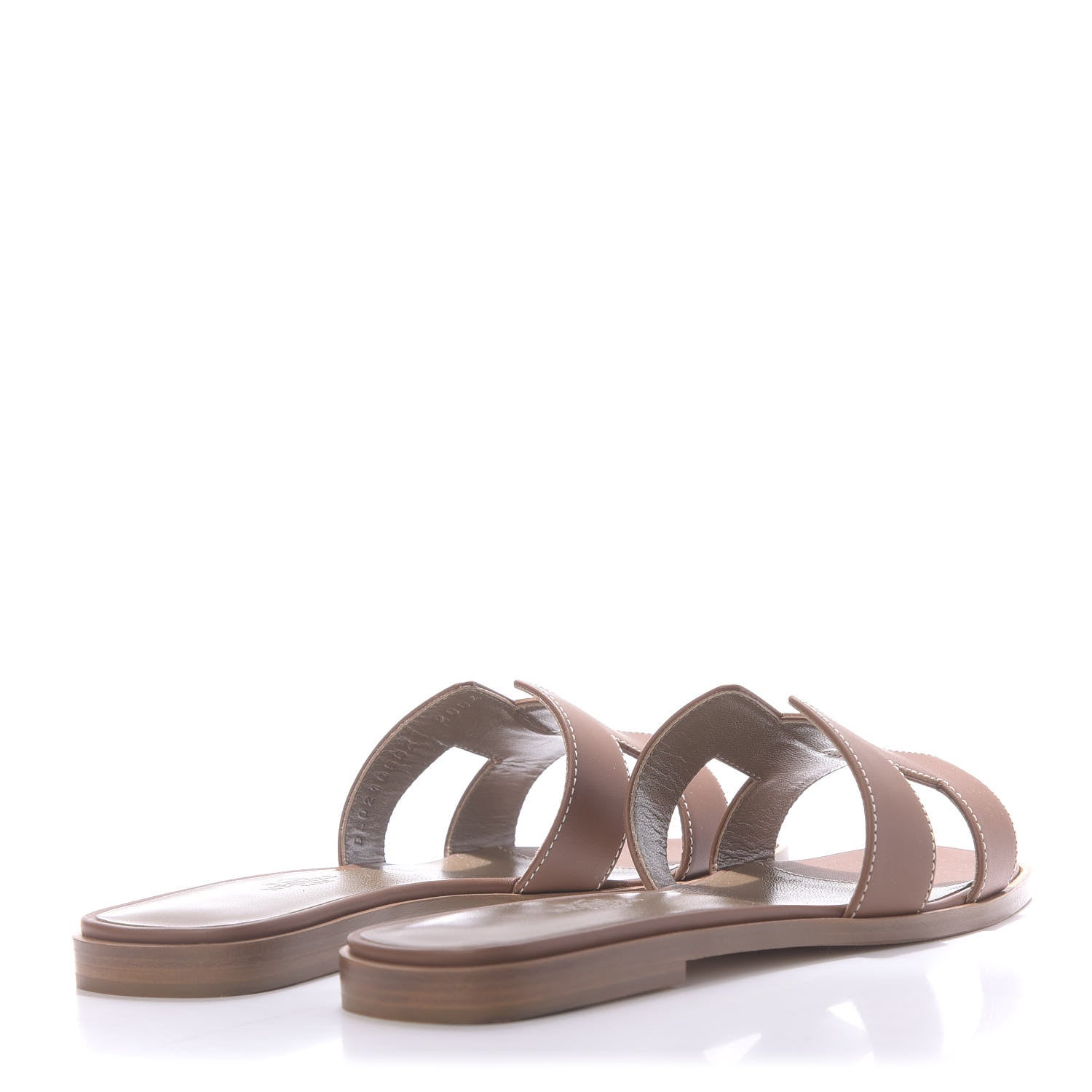 Hermes Box Calfskin Oran Sandals 37 Gold 4 of 11
