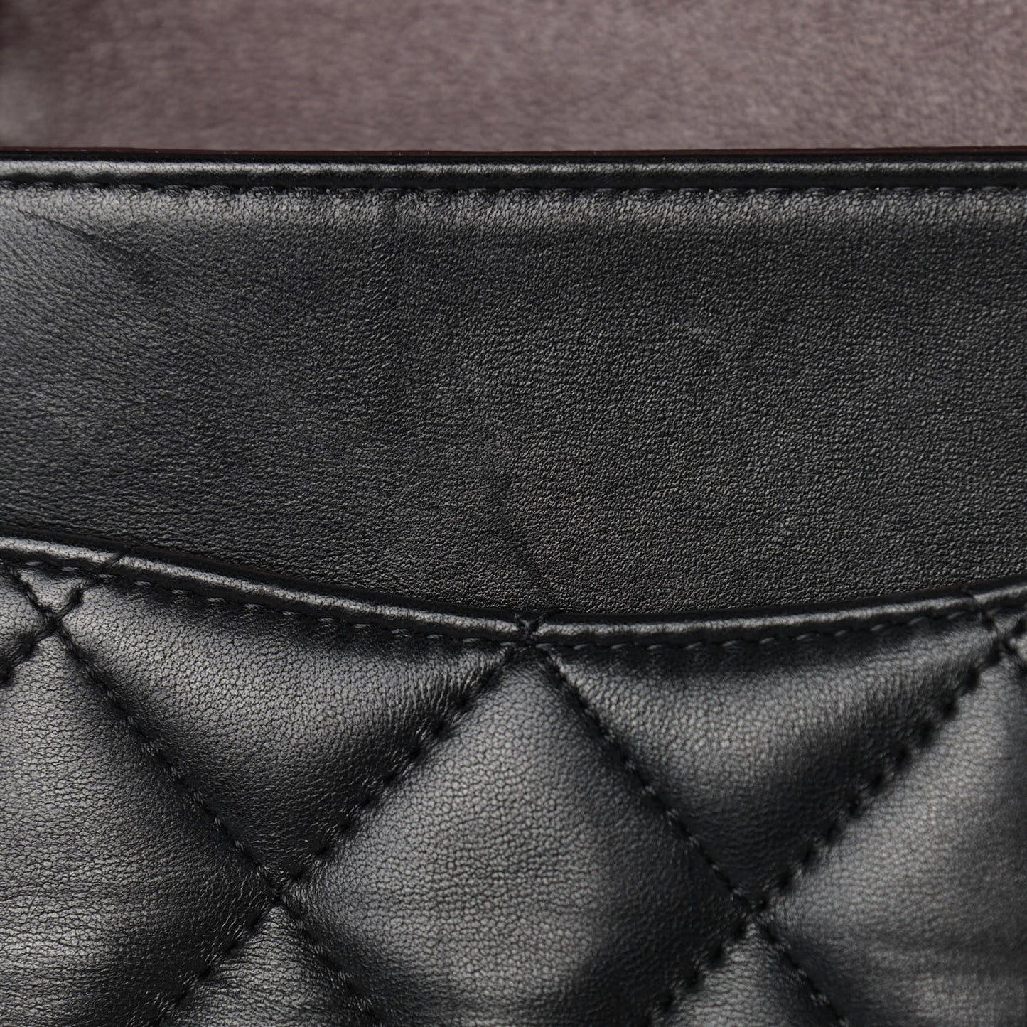Lambskin Quilted Jumbo Double Flap Black