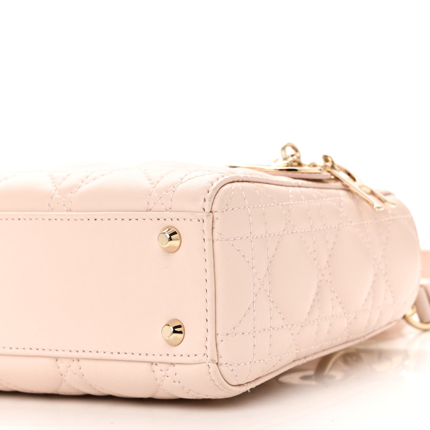 Lambskin Cannage Mini Lady Dior Aesthetic Beige