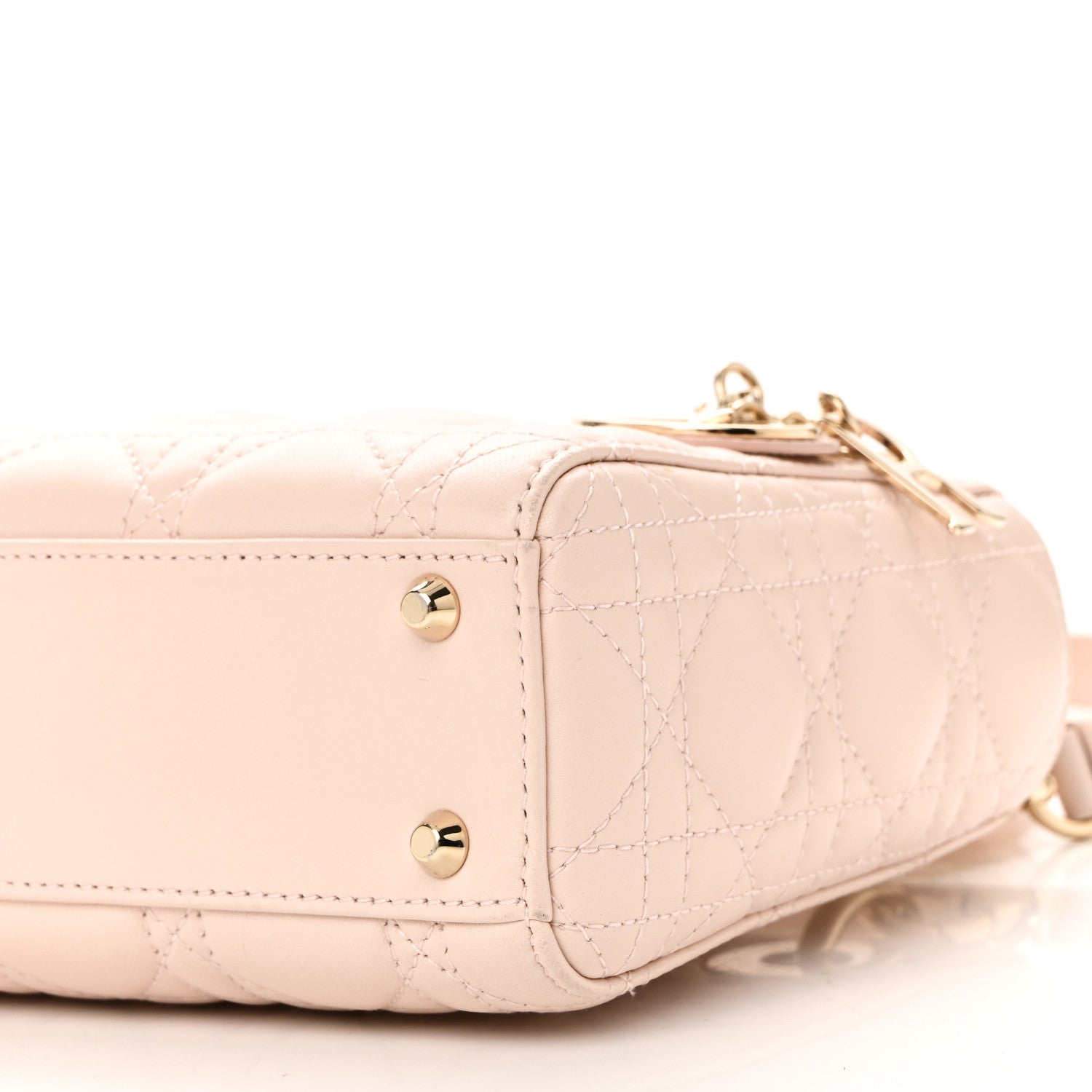 Christian Dior Lambskin Cannage Mini Lady Dior Aesthetic Beige 10 of 11
