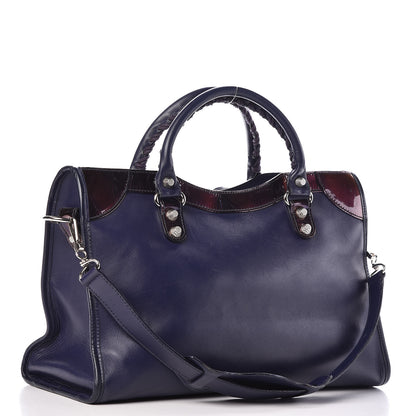 Balenciaga Smooth Calfskin Metallic Patent Giant 12 Silver Hardware City Ultraviolet 3 of 22