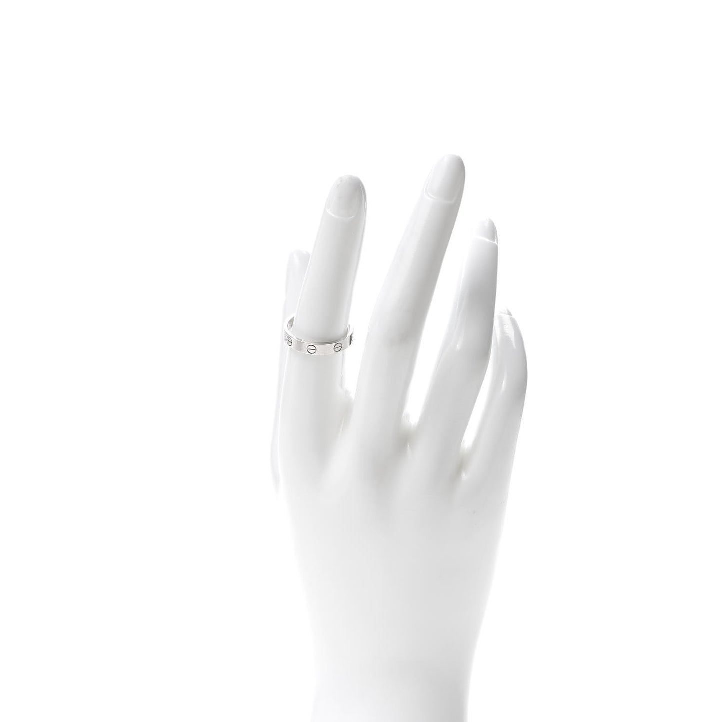 18K White Gold 3.5mm LOVE Wedding Band Ring 55 7.25